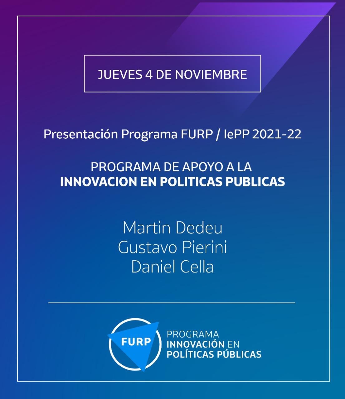 Foto para: Programa de Innovación en Políticas Públicas - Programa IePP 2021-22